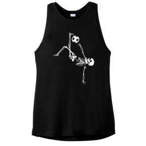 Skeleton Soccer Funny Ladies PosiCharge Tri-Blend Wicking Tank