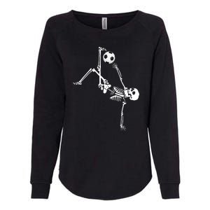 Skeleton Soccer Funny Womens California Wash Sweatshirt