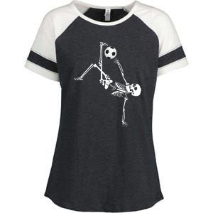 Skeleton Soccer Funny Enza Ladies Jersey Colorblock Tee