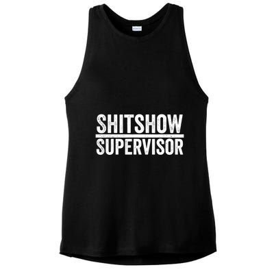 Shitshow Supervisor : Funny Supervisor Of The Shitshow Ladies PosiCharge Tri-Blend Wicking Tank