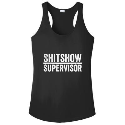 Shitshow Supervisor : Funny Supervisor Of The Shitshow Ladies PosiCharge Competitor Racerback Tank
