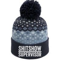 Shitshow Supervisor : Funny Supervisor Of The Shitshow The Baniff Cuffed Pom Beanie