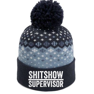 Shitshow Supervisor : Funny Supervisor Of The Shitshow The Baniff Cuffed Pom Beanie