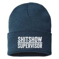 Shitshow Supervisor : Funny Supervisor Of The Shitshow Sustainable Knit Beanie
