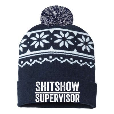 Shitshow Supervisor : Funny Supervisor Of The Shitshow USA-Made Snowflake Beanie