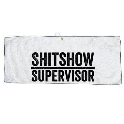 Shitshow Supervisor : Funny Supervisor Of The Shitshow Large Microfiber Waffle Golf Towel