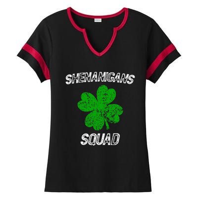 Shenanigans Squad Funny st patrick green saint irish  Ladies Halftime Notch Neck Tee