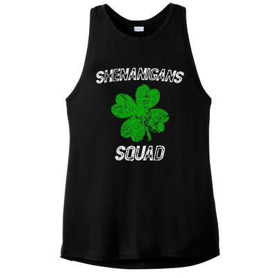 Shenanigans Squad Funny st patrick green saint irish  Ladies PosiCharge Tri-Blend Wicking Tank