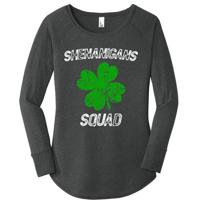 Shenanigans Squad Funny st patrick green saint irish  Women's Perfect Tri Tunic Long Sleeve Shirt