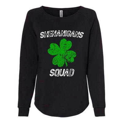 Shenanigans Squad Funny st patrick green saint irish  Womens California Wash Sweatshirt