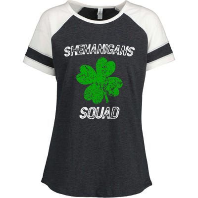 Shenanigans Squad Funny st patrick green saint irish  Enza Ladies Jersey Colorblock Tee