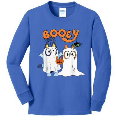 Spooky Season Funny Ghost Booey Halloween Kids Long Sleeve Shirt