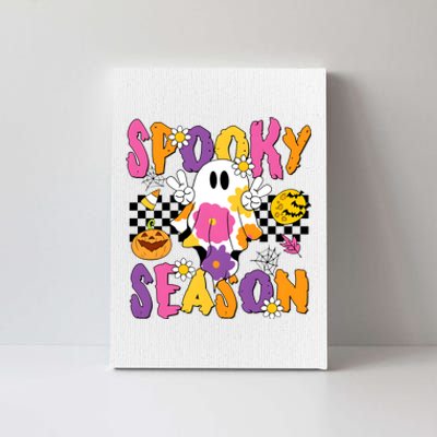 Spooky Season Floral Ghost Flower Halloween Cute Canvas