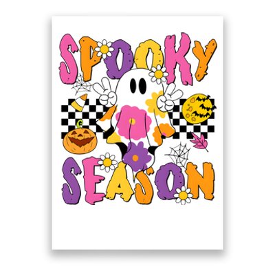 Spooky Season Floral Ghost Flower Halloween Cute Poster