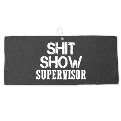 ShitShow Supervisor Funny Tee Large Microfiber Waffle Golf Towel
