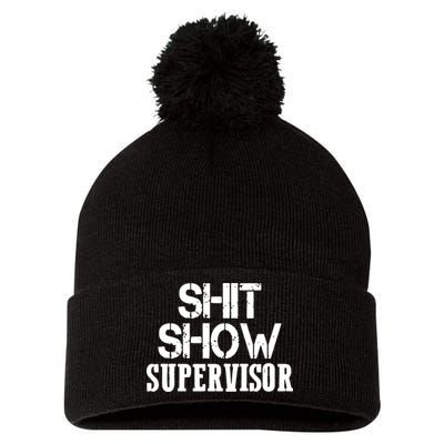 ShitShow Supervisor Funny Tee Pom Pom 12in Knit Beanie