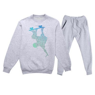 Skateboarding Shirts For Boy Skater Gear Skateboard Premium Crewneck Sweatsuit Set