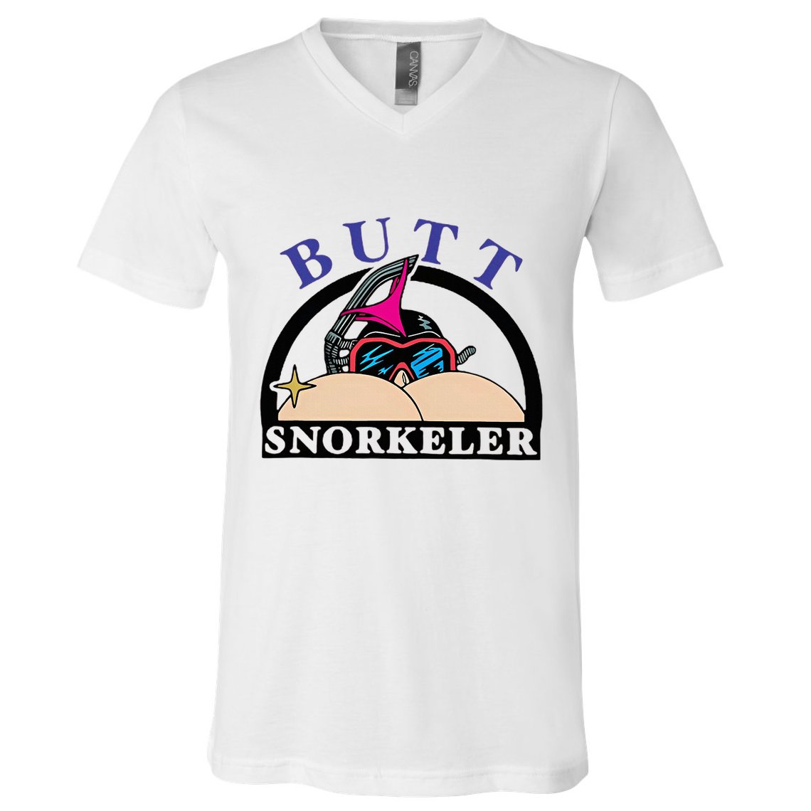 Snorkel Squad Funny Bum Snorkeler 69 Dult Humor Sarcasm V-Neck T-Shirt