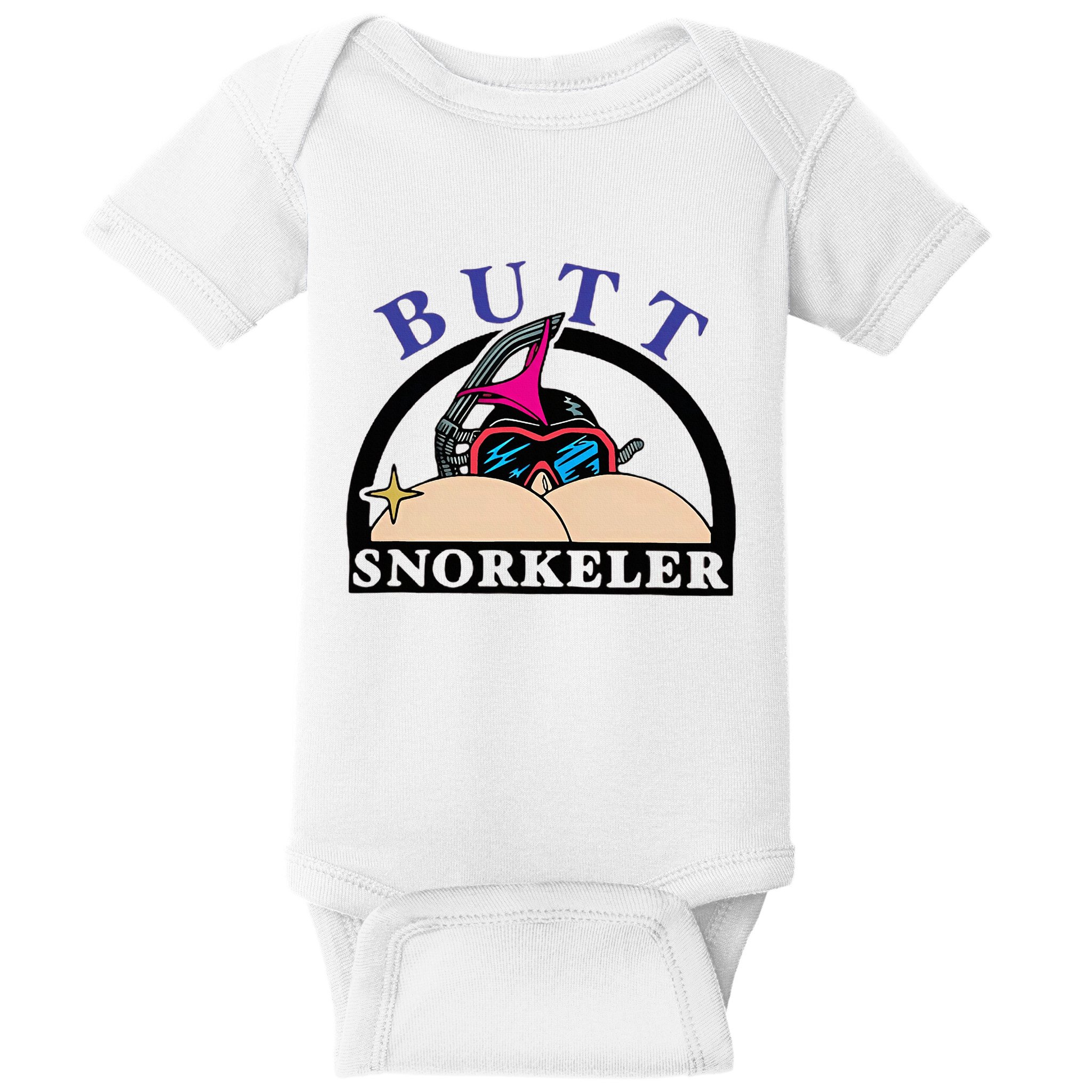 Snorkel Squad Funny Bum Snorkeler 69 Dult Humor Sarcasm Baby Bodysuit