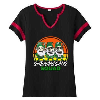 Shenanigans Squad Funny Gnomes st patrick green irish Ladies Halftime Notch Neck Tee