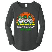 Shenanigans Squad Funny Gnomes st patrick green irish Women's Perfect Tri Tunic Long Sleeve Shirt