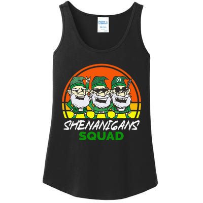 Shenanigans Squad Funny Gnomes st patrick green irish Ladies Essential Tank