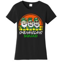 Shenanigans Squad Funny Gnomes st patrick green irish Women's T-Shirt