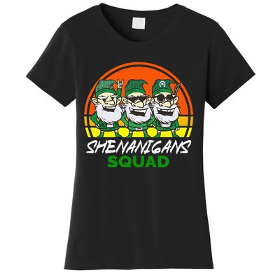 Shenanigans Squad Funny Gnomes st patrick green irish Women's T-Shirt