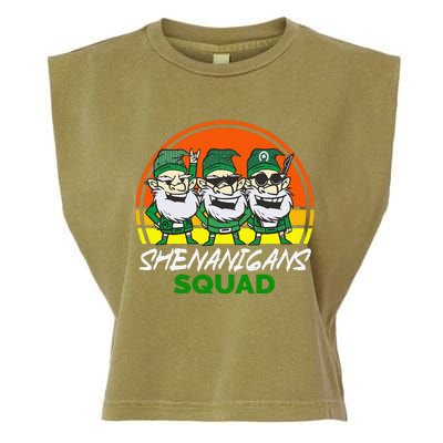 Shenanigans Squad Funny Gnomes st patrick green irish Garment-Dyed Women's Muscle Tee