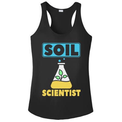 Soil Scientist Farmer Soil Science Agriculturists Funny Gift Ladies PosiCharge Competitor Racerback Tank