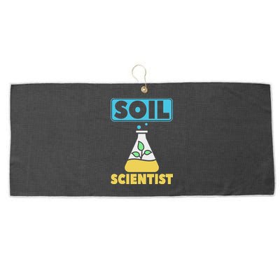 Soil Scientist Farmer Soil Science Agriculturists Funny Gift Large Microfiber Waffle Golf Towel