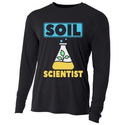 Soil Scientist Farmer Soil Science Agriculturists Funny Gift Cooling Performance Long Sleeve Crew