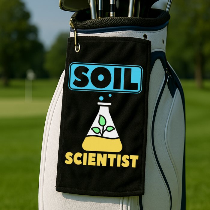 Soil Scientist Farmer Soil Science Agriculturists Funny Gift Golf Towel