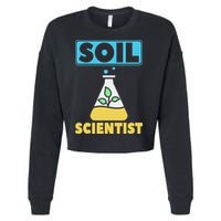 Soil Scientist Farmer Soil Science Agriculturists Funny Gift Cropped Pullover Crew