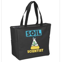 Soil Scientist Farmer Soil Science Agriculturists Funny Gift Zip Tote Bag