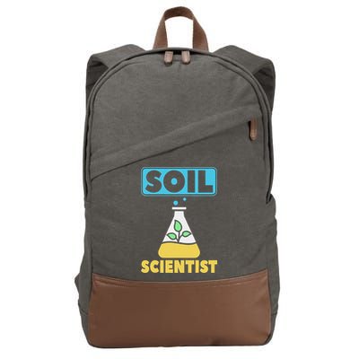 Soil Scientist Farmer Soil Science Agriculturists Funny Gift Cotton Canvas Backpack
