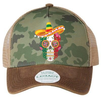 SUGAR SKULL FUNNY CINCO DE MAYO T Legacy Tie Dye Trucker Hat