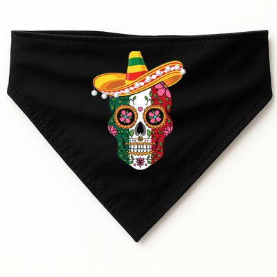 SUGAR SKULL FUNNY CINCO DE MAYO T USA-Made Doggie Bandana