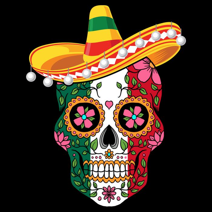 SUGAR SKULL FUNNY CINCO DE MAYO T Drawstring Bag