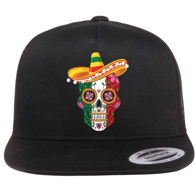 SUGAR SKULL FUNNY CINCO DE MAYO T Flatbill Hat