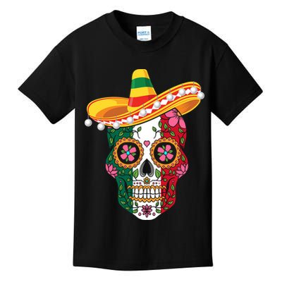 SUGAR SKULL FUNNY CINCO DE MAYO T Kids T-Shirt