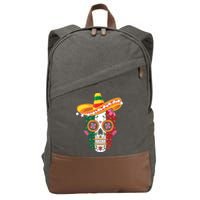 SUGAR SKULL FUNNY CINCO DE MAYO T Cotton Canvas Backpack