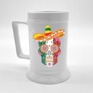 SUGAR SKULL FUNNY CINCO DE MAYO T Beer Stein