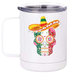 SUGAR SKULL FUNNY CINCO DE MAYO T 12 oz Stainless Steel Tumbler Cup