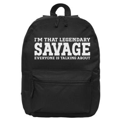 Savage Surname Funny Team Family Last Name Savage 16 in Basic Backpack