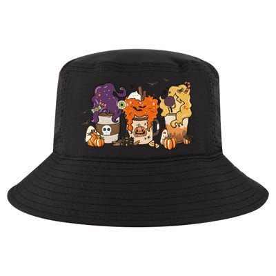 Spooky Season Fall Coffee Horror Movie And Coffee Halloween Gift Cool Comfort Performance Bucket Hat