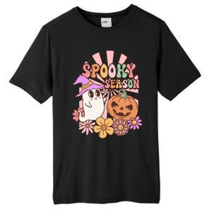 Spooky Season Floral Retro Groovy Halloween Ghost Costume Meaningful Gift Tall Fusion ChromaSoft Performance T-Shirt