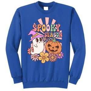 Spooky Season Floral Retro Groovy Halloween Ghost Costume Meaningful Gift Sweatshirt