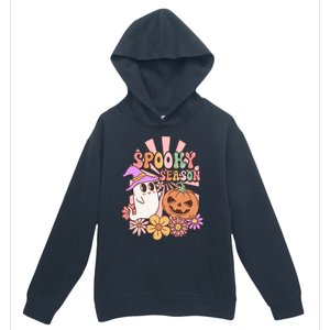 Spooky Season Floral Retro Groovy Halloween Ghost Costume Meaningful Gift Urban Pullover Hoodie