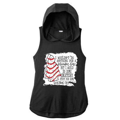 Sketchy Stuff For Some Christmas Tree Cakes Classic Ladies PosiCharge Tri-Blend Wicking Draft Hoodie Tank